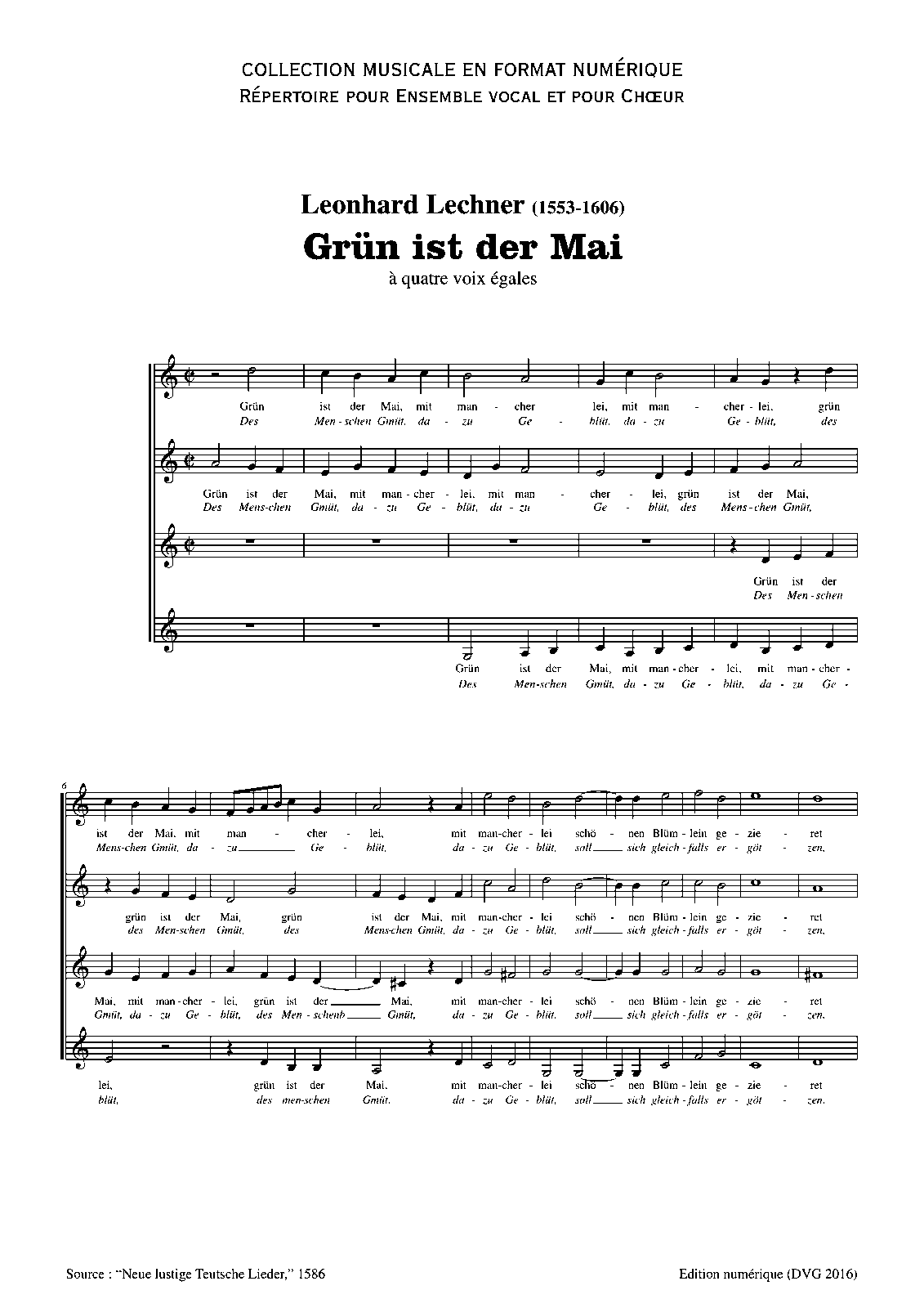 Grün ist der Mai (Lechner, Leonhard) IMSLP