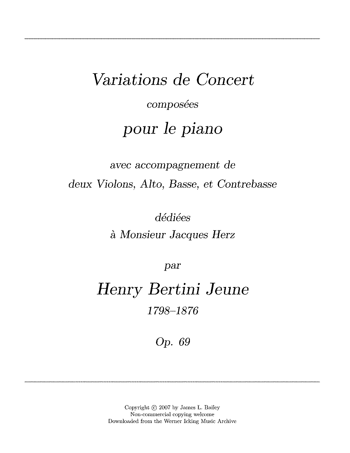 Variations De Concert, Op.69 (Bertini, Henri) - IMSLP