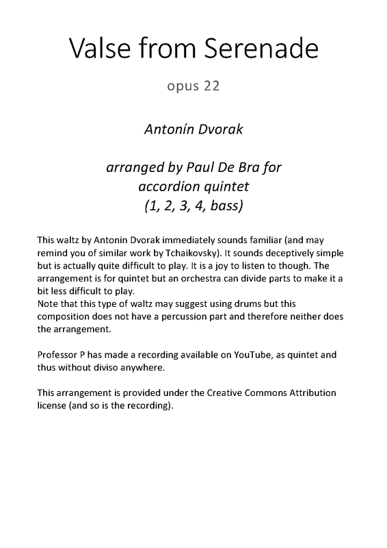 Serenade for Strings, Op.22 (Dvořák, Antonín) IMSLP Free Sheet Music