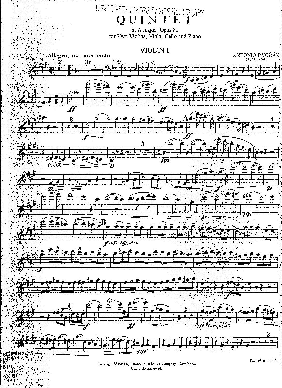 Piano Quintet No2 Op81 Dvořák Antonín Imslp Free Sheet Music Pdf Download 0013