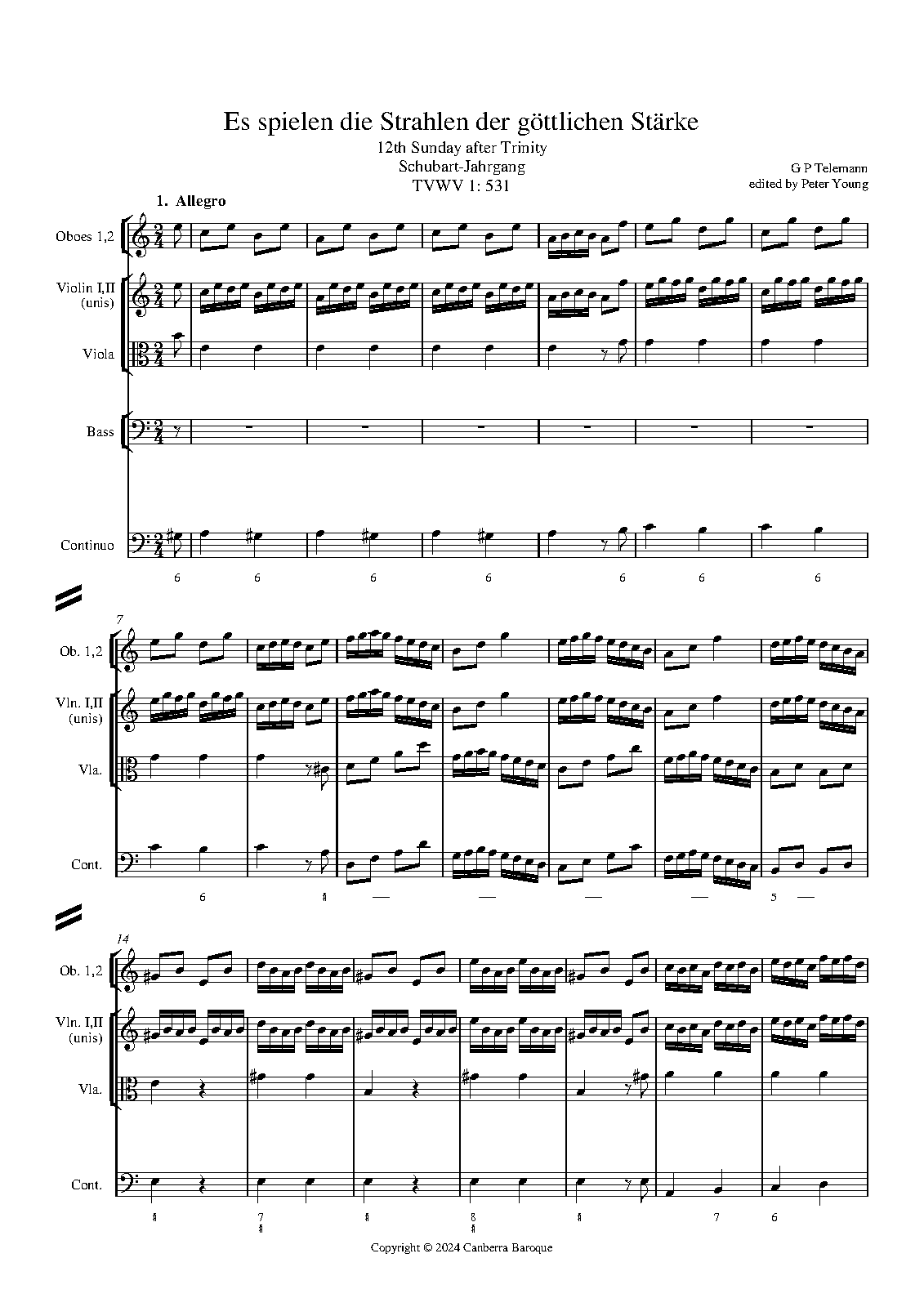 Es spielen die Strahlen der göttlichen Stärke