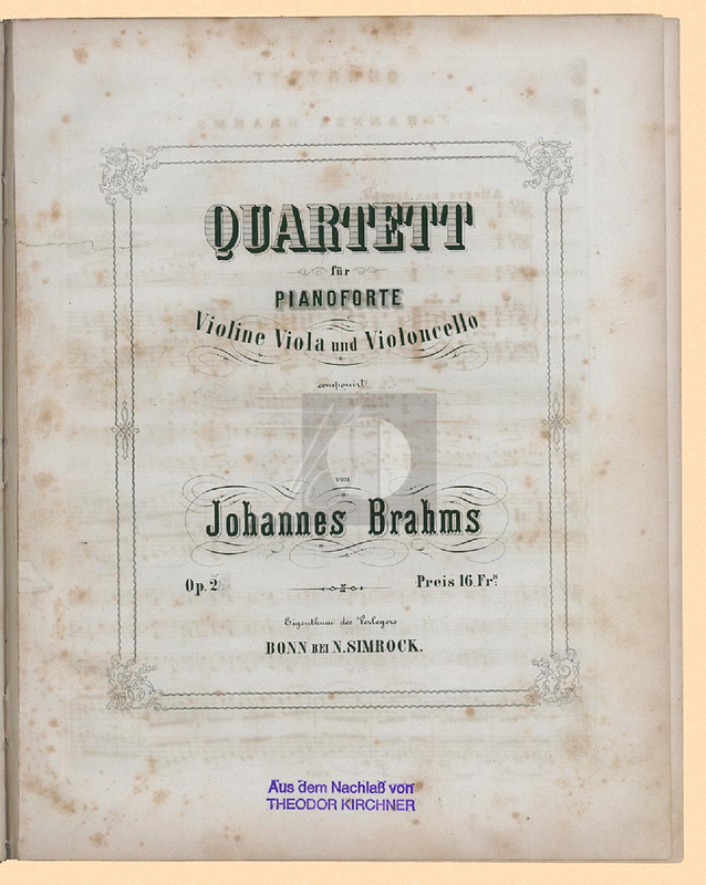 Piano Quartet No.2, Op.26 (Brahms, Johannes) IMSLP Free Sheet Music