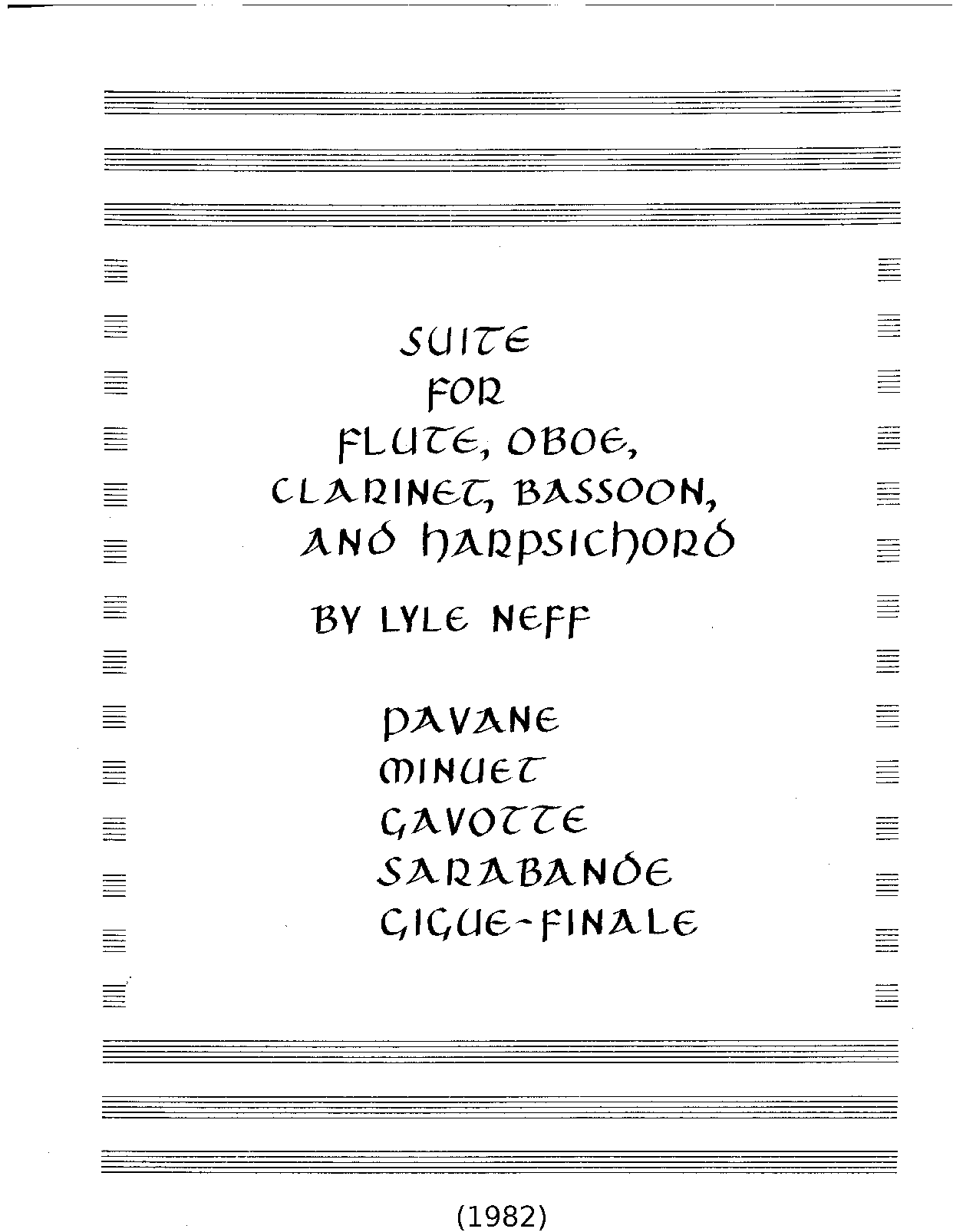 Suite for Flute, Oboe, Bassoon, and Harpsichord (Neff, Lyle K