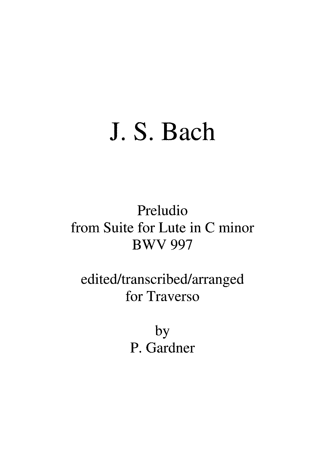 Suite in C minor, BWV 997 (Bach, Johann Sebastian) - IMSLP: Free Sheet ...