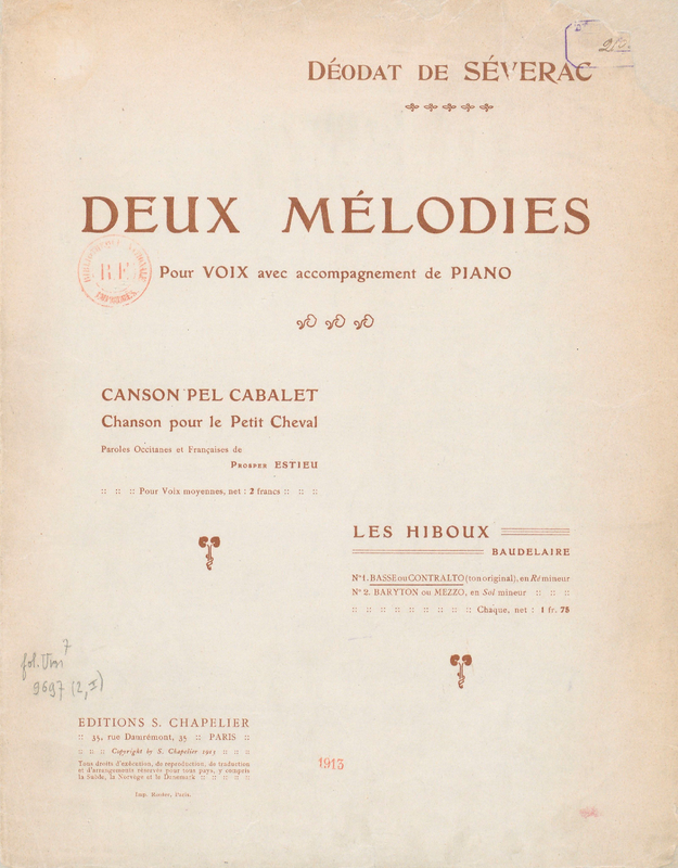 Deux Mélodies Nouvelles