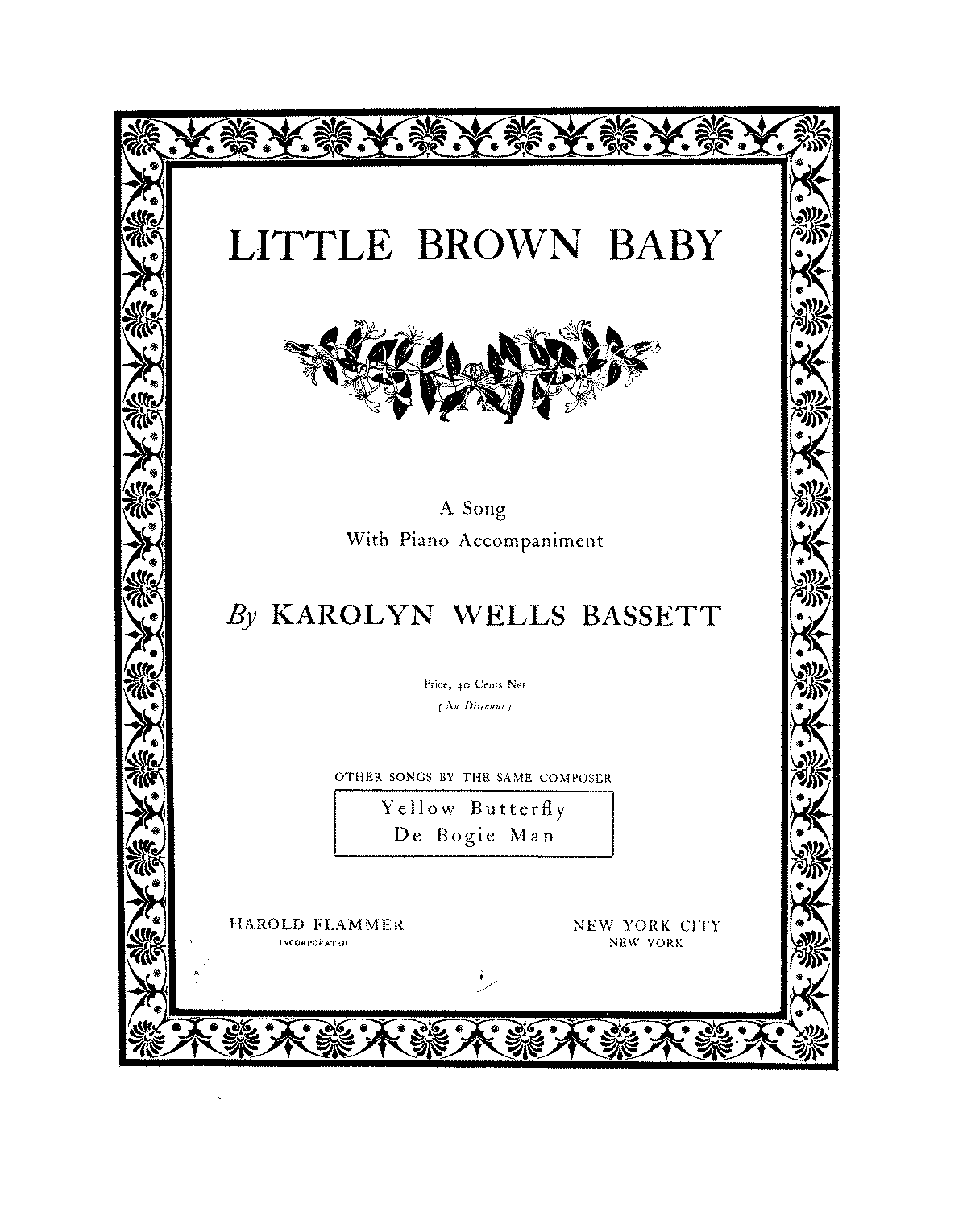 Little Brown Baby (Bassett, Karolyn Wells) - IMSLP