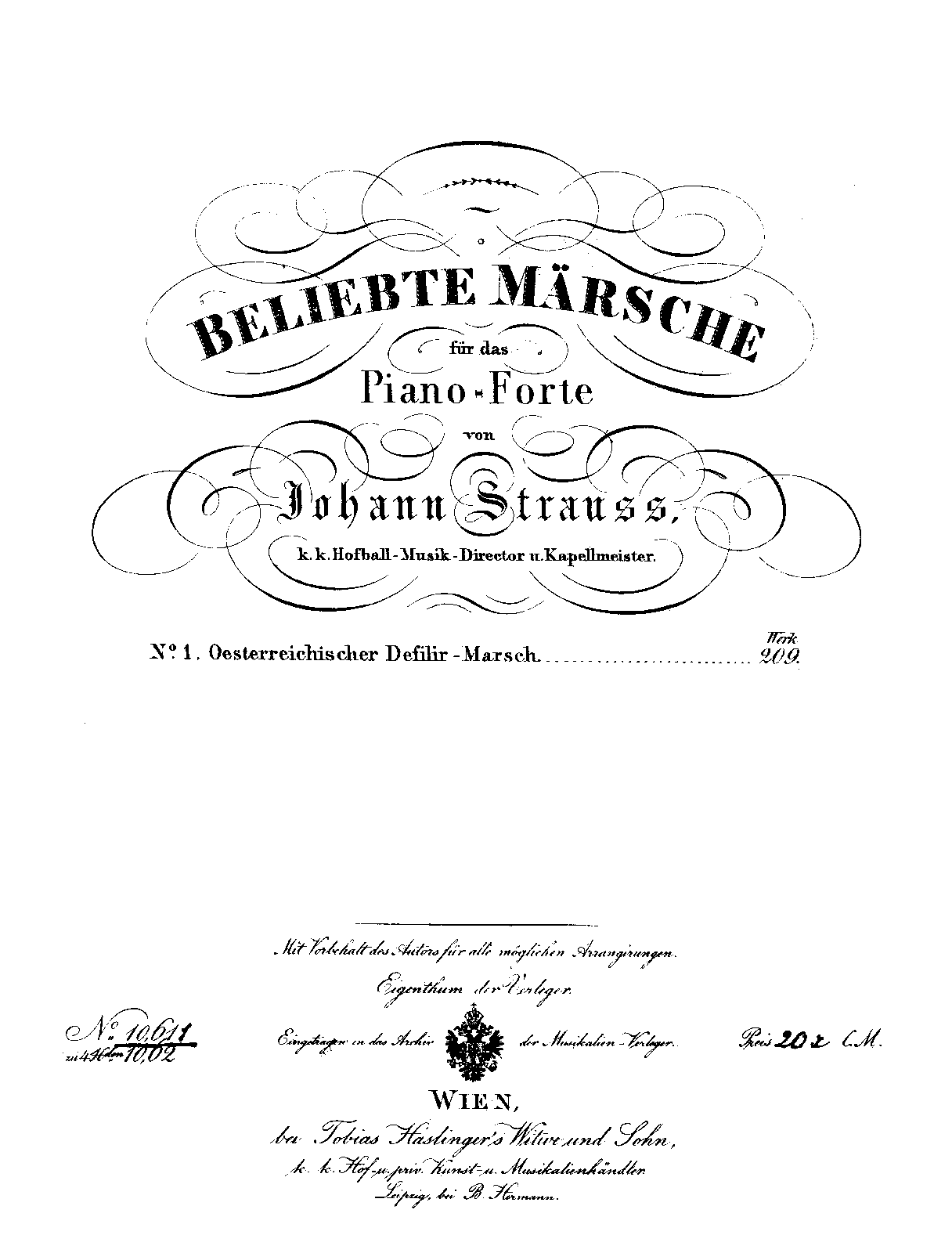 Österreichischer Defilier-Marsch, Op.209