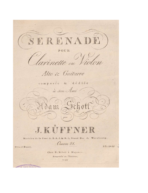 Serenade for Viola and Guitar, Op.21 (Küffner, Joseph) IMSLP