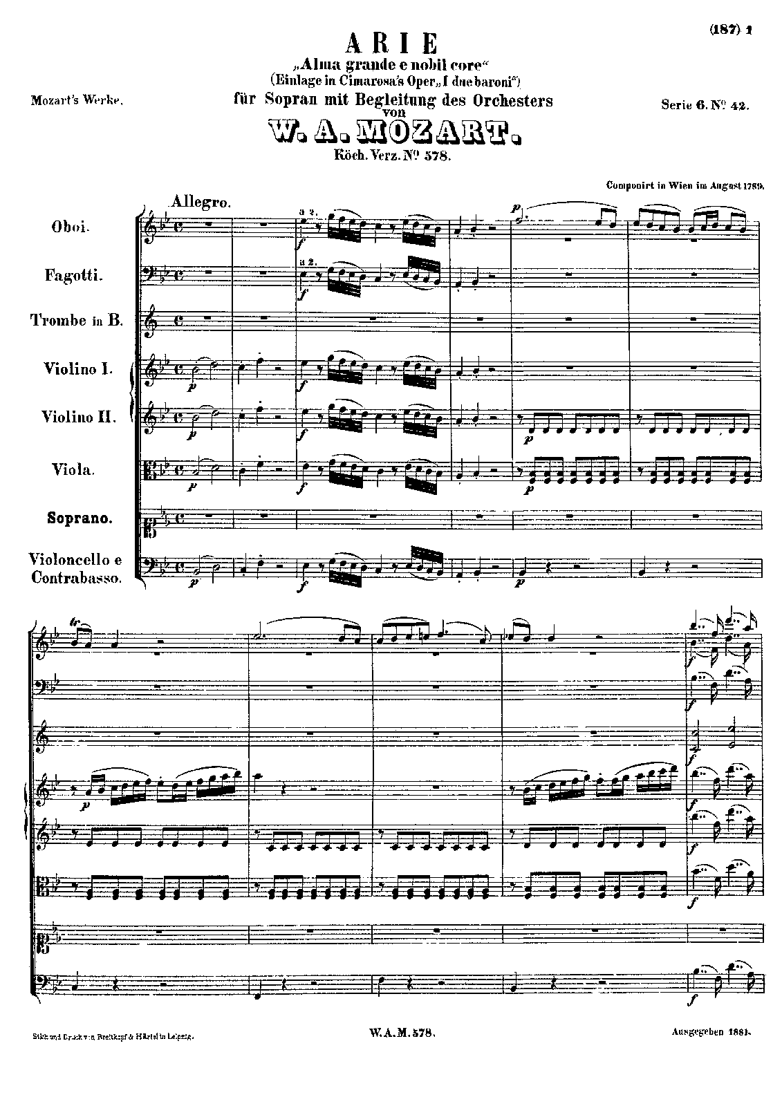 Alma grande e nobil core