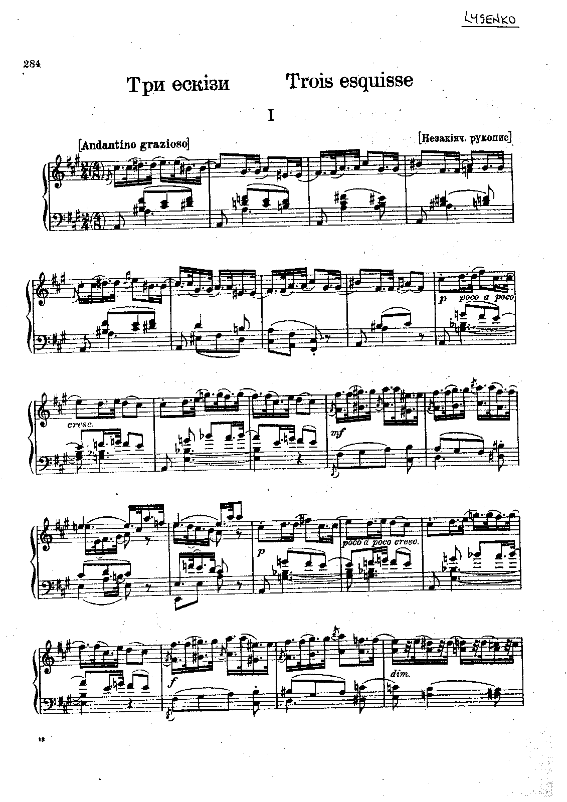 3 Sketches (Lysenko, Mykola) IMSLP