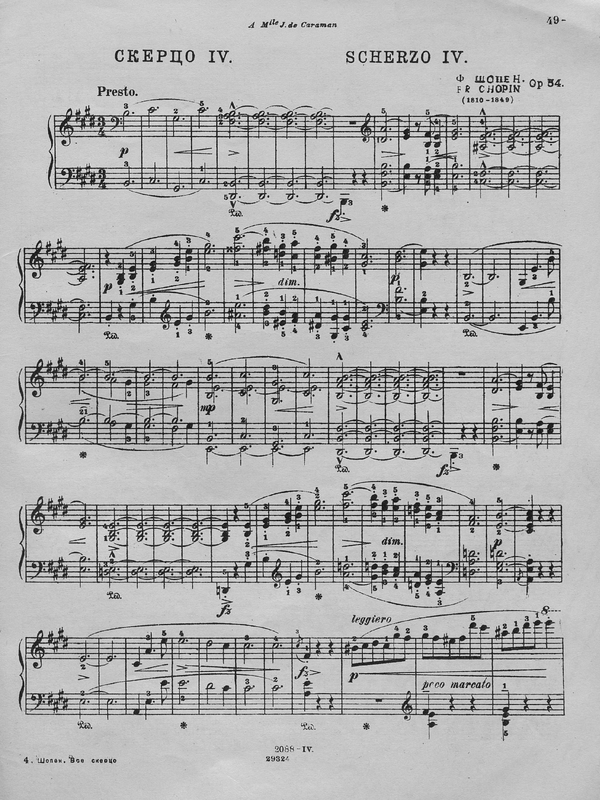 шопен скерцо минор