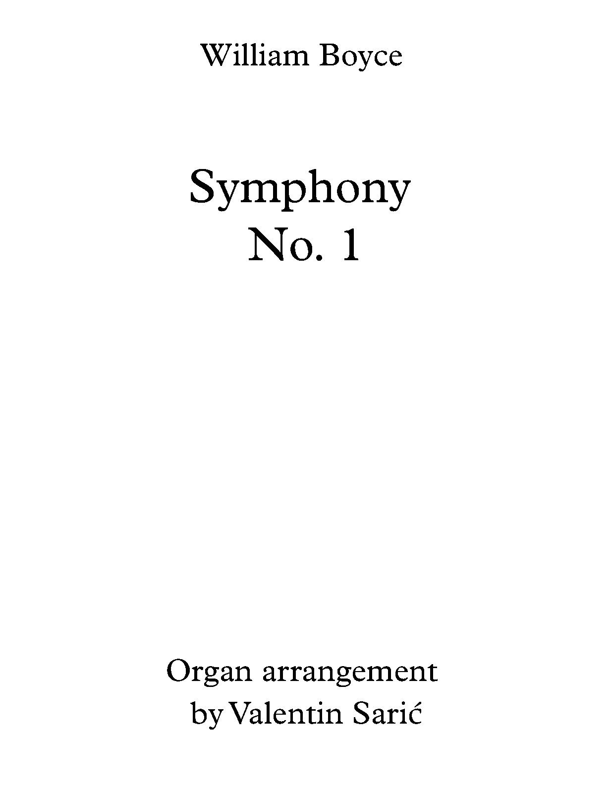 Symphony No.1 In B-flat Major (Boyce, William) - IMSLP