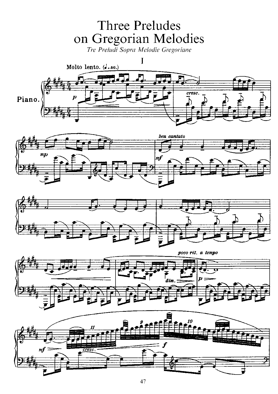 Tre preludi sopra melodie gregoriane