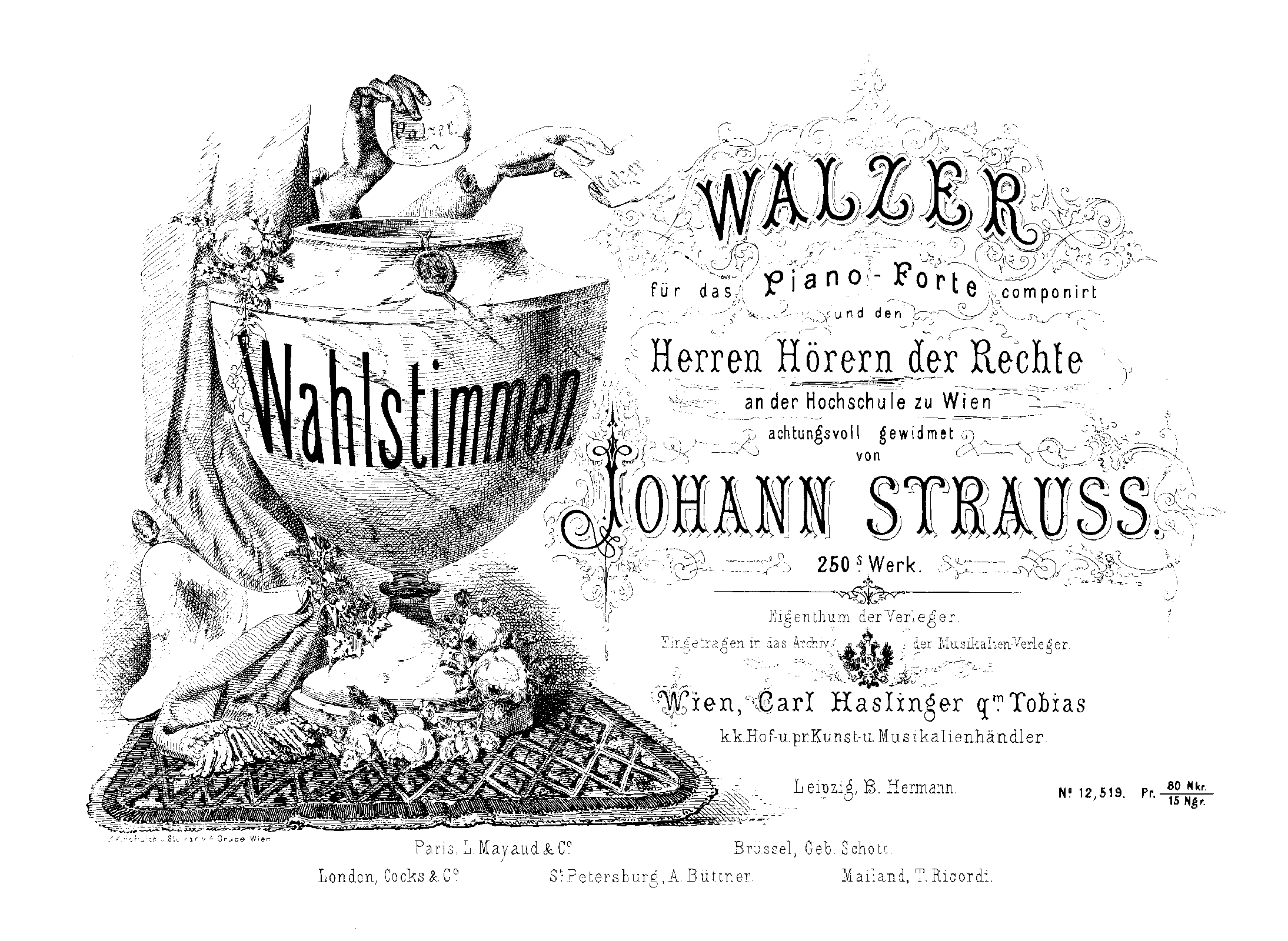 Wahlstimmen Walzer, Op.250
