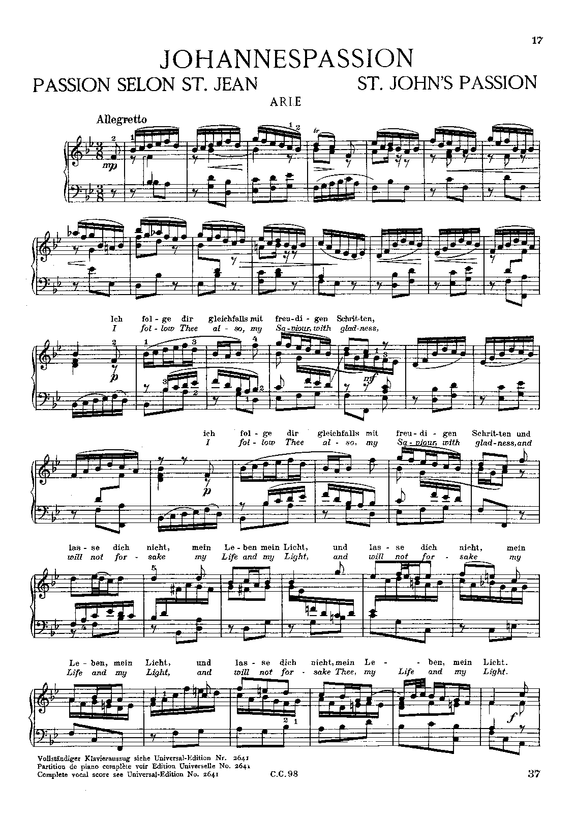 File:PMLP03317-Bach, JS, Johannespassion, BWV 245, No.9. AriaS Ich folge dir gleichfalls, ArrPno Willner.pdf