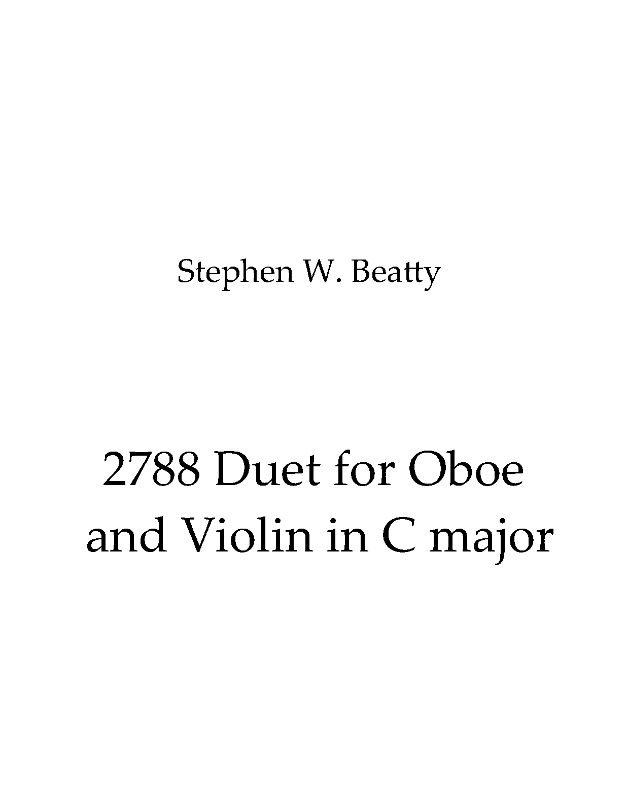 Duet for Oboe and Violin in C major, Op.2788 (Beatty, Stephen W.) IMSLP