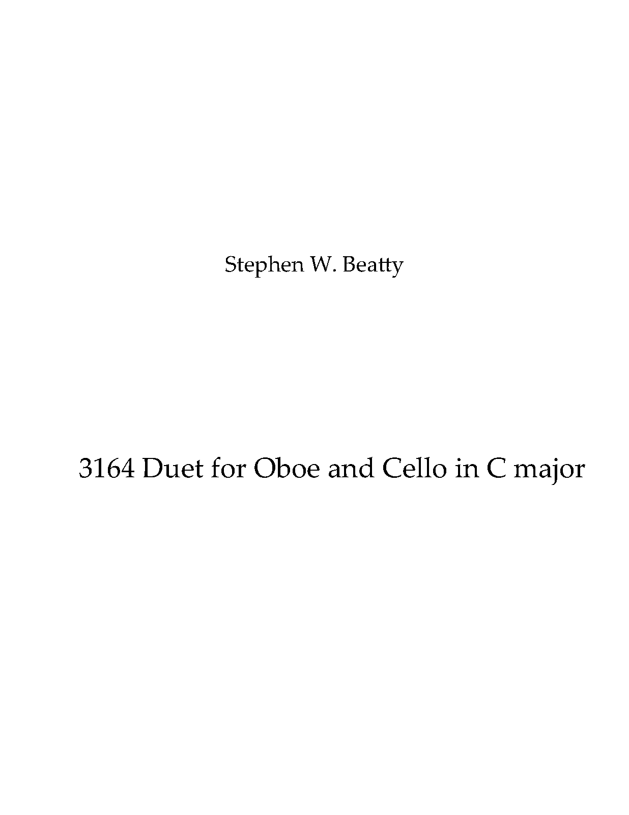 Duet for Oboe and Cello in C major, Op.3164 (Beatty, Stephen W.) IMSLP