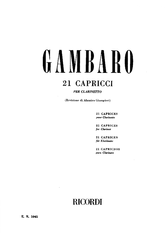 21 Capricci per clarinetto