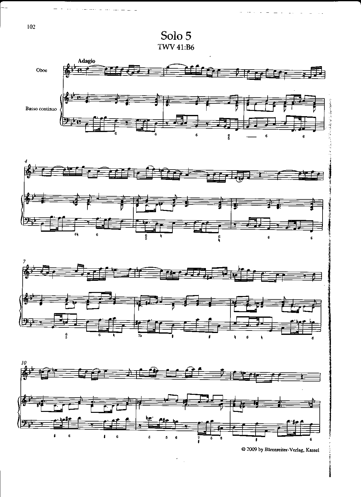 Oboe Sonata, TWV 41B6 (Telemann, Philipp) IMSLP