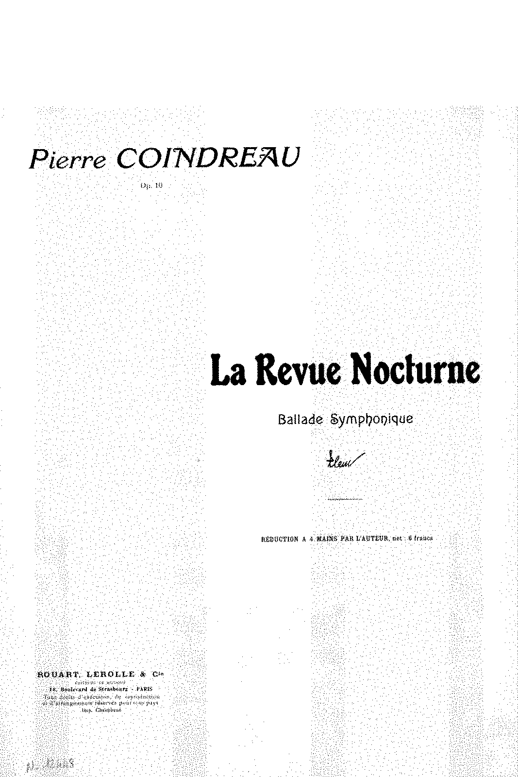 La revue nocturne, Op.10 (Coindreau, Pierre) - IMSLP