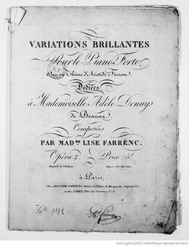 Variations brillantes sur un thème d'Aristide Farrenc