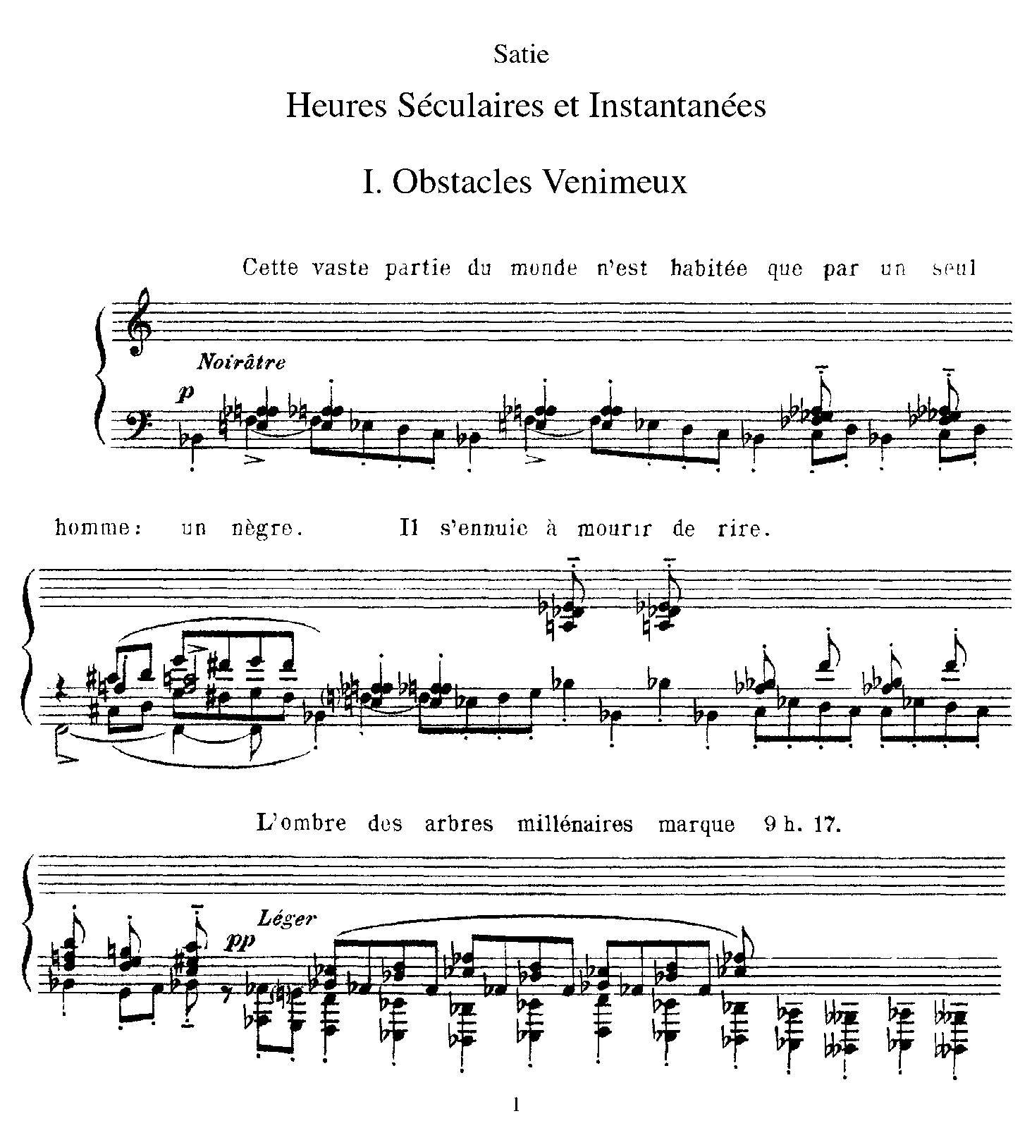 Heures séculaires et Instantanées (Satie, Erik) - IMSLP: Free Sheet ...
