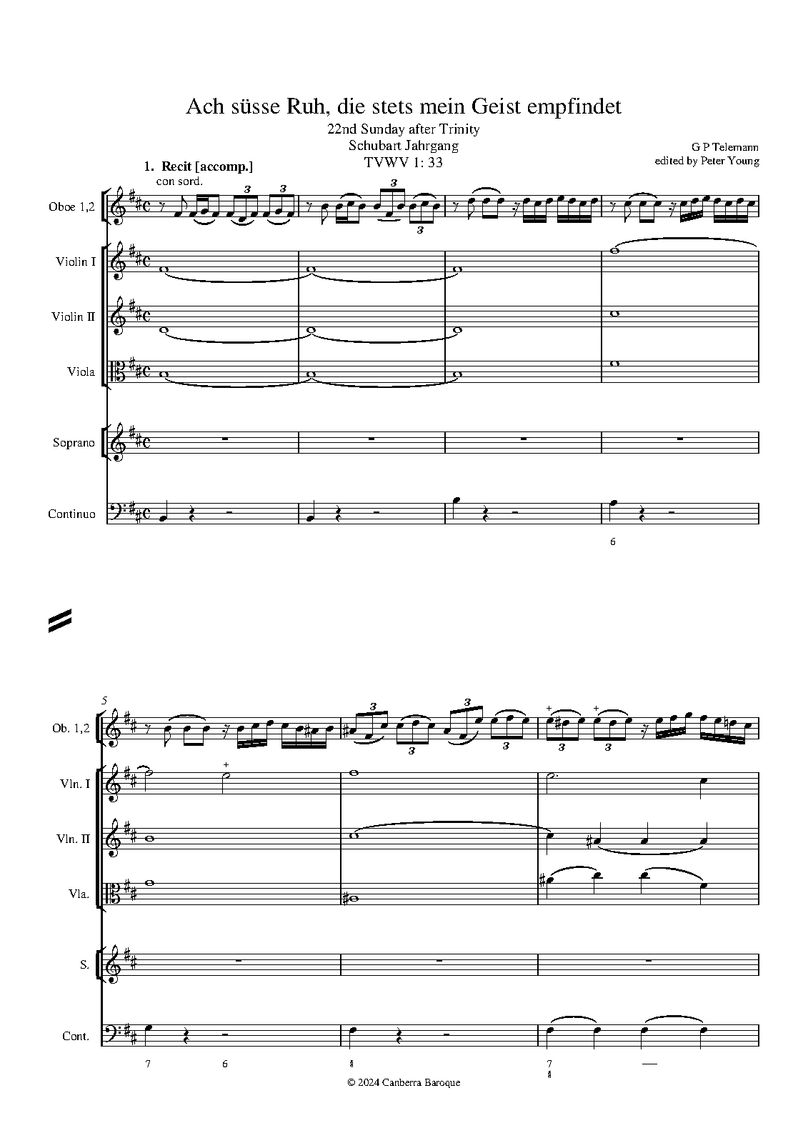 Ach süsse Ruh, die stets mein Geist empfindet