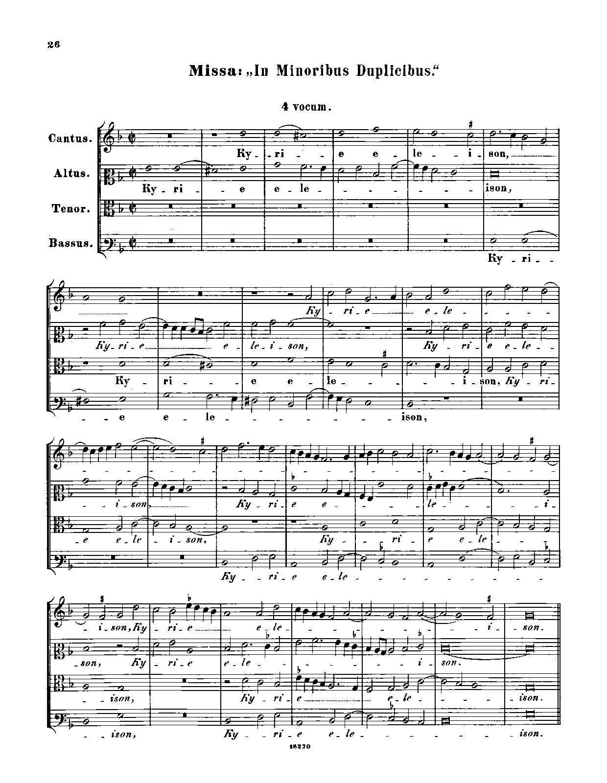 Missa in minoribus duplicibus