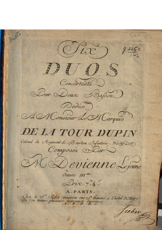 6 Bassoon Duets, Op.3 (Devienne, François) IMSLP