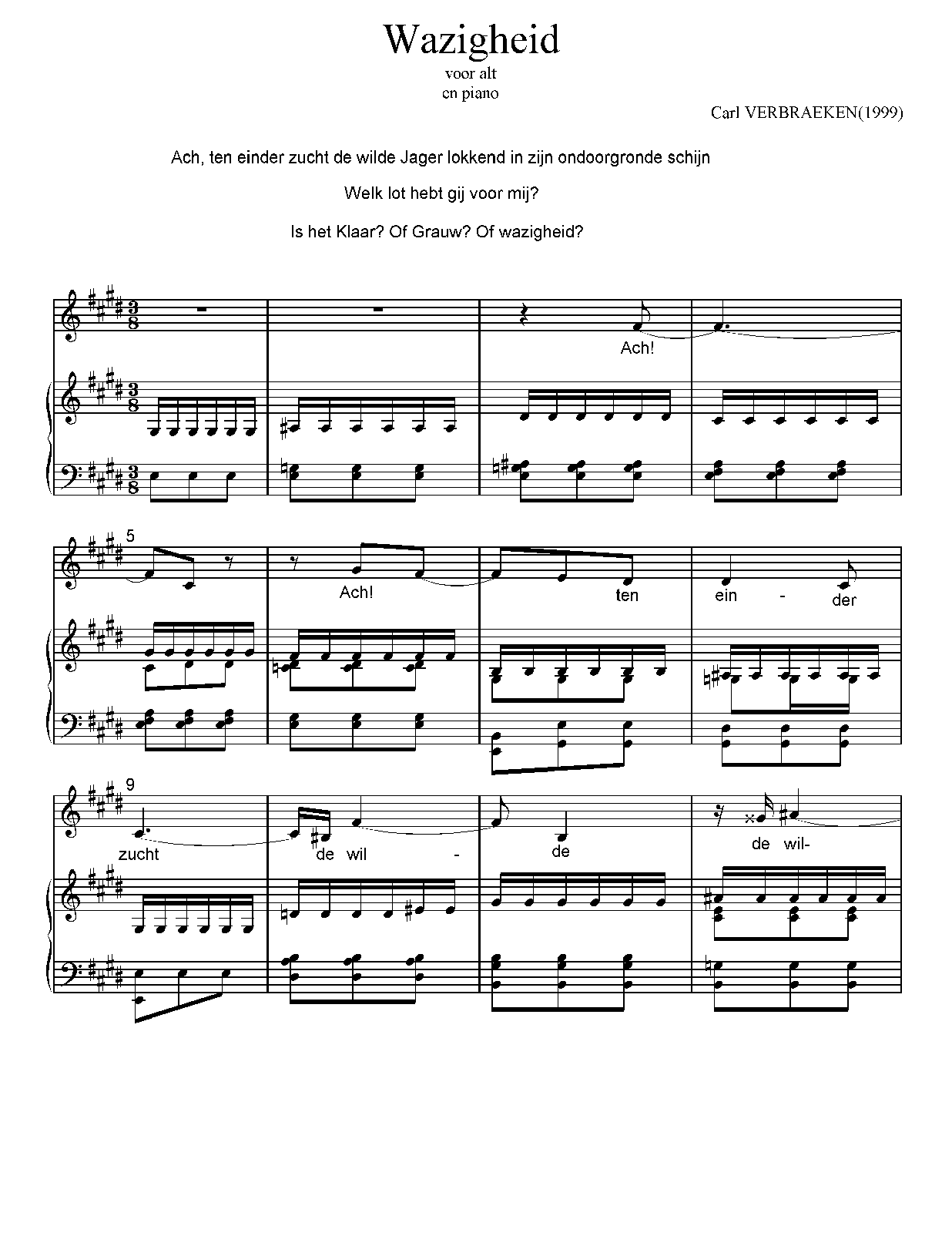Wazigheid (Verbraeken, Carl) IMSLP Free Sheet Music PDF Download