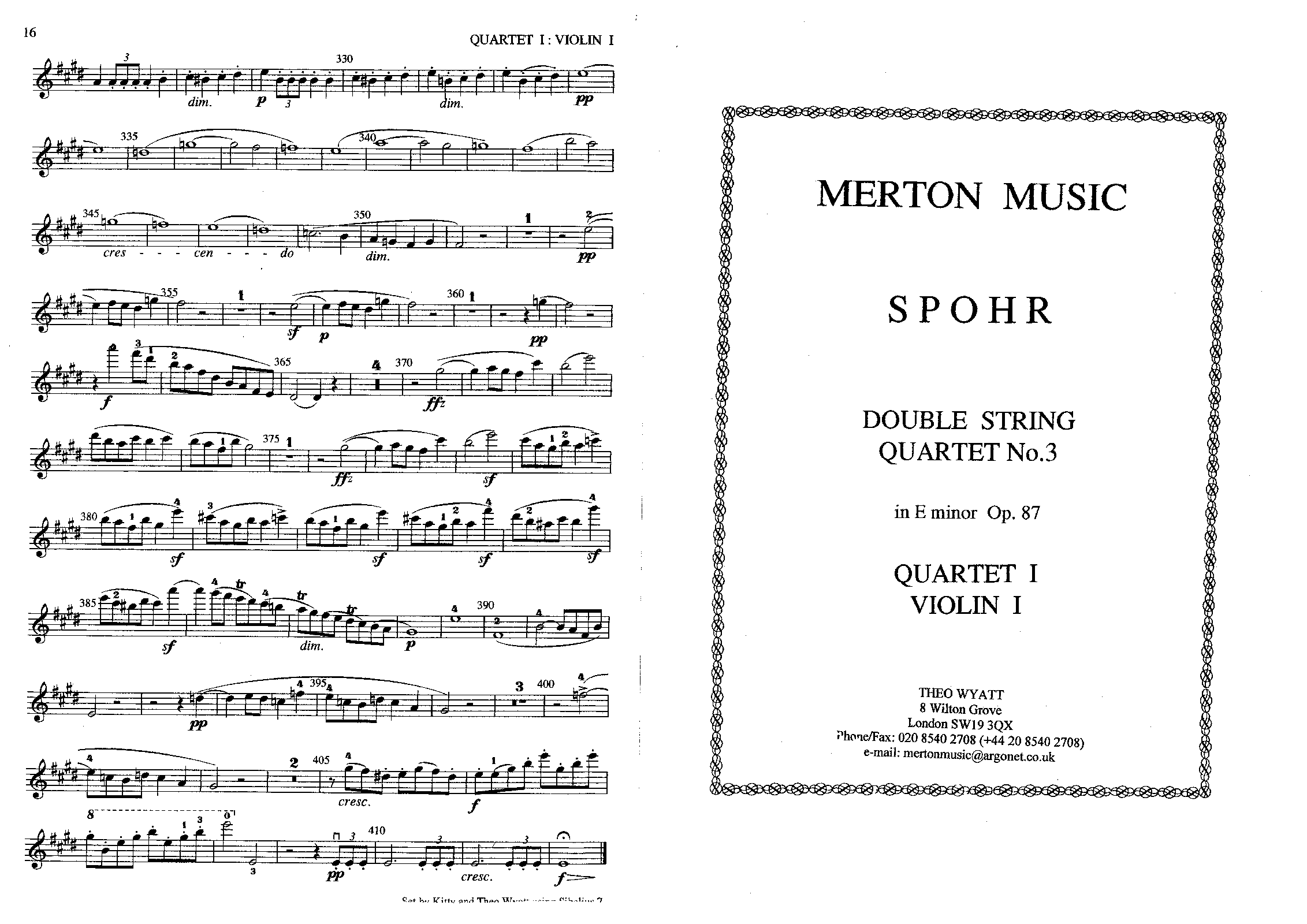 Double String Quartet No.3, Op.87 (Spohr, Louis) IMSLP