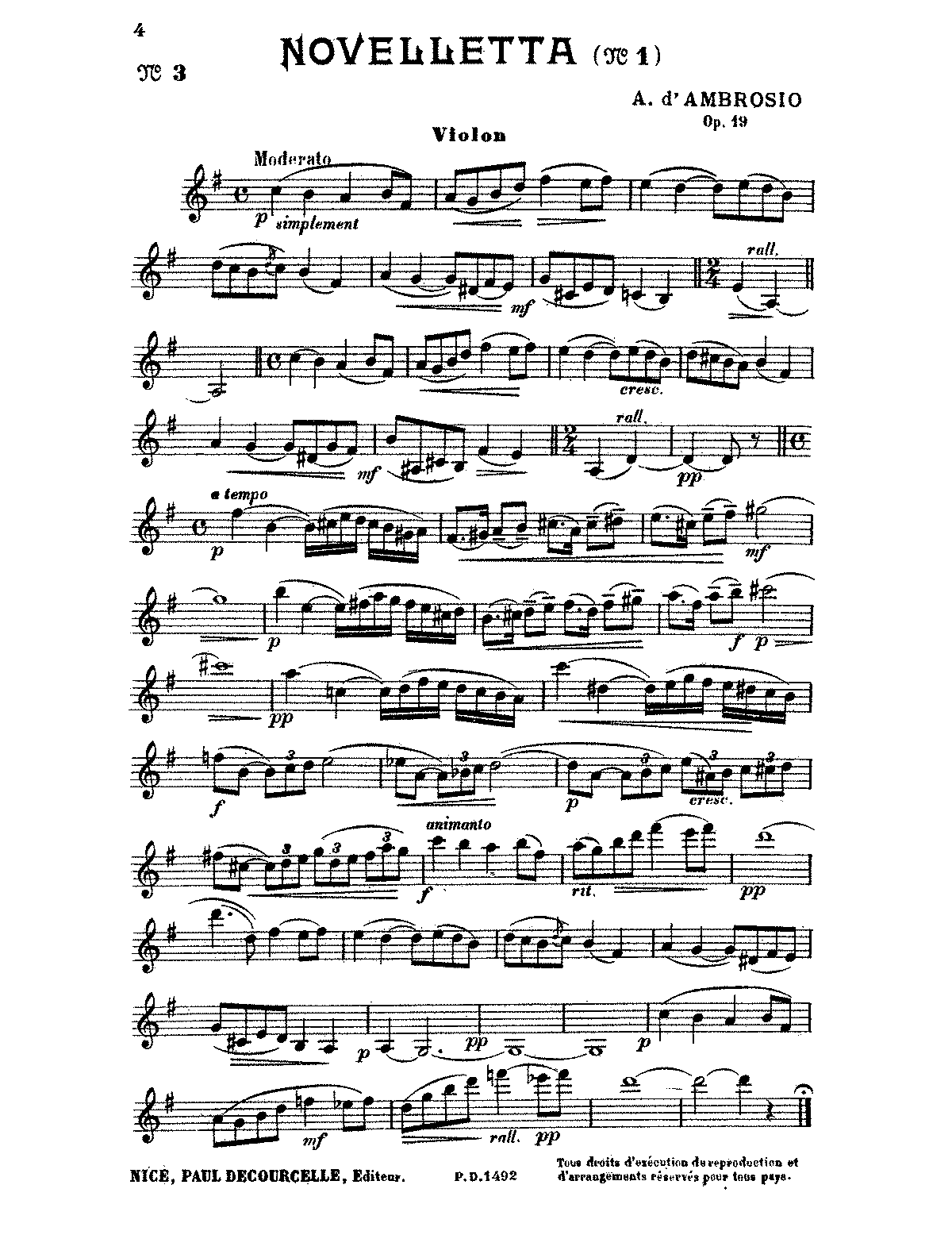 Novelletta No.1, Op.16 (D'Ambrosio, Alfredo) - IMSLP