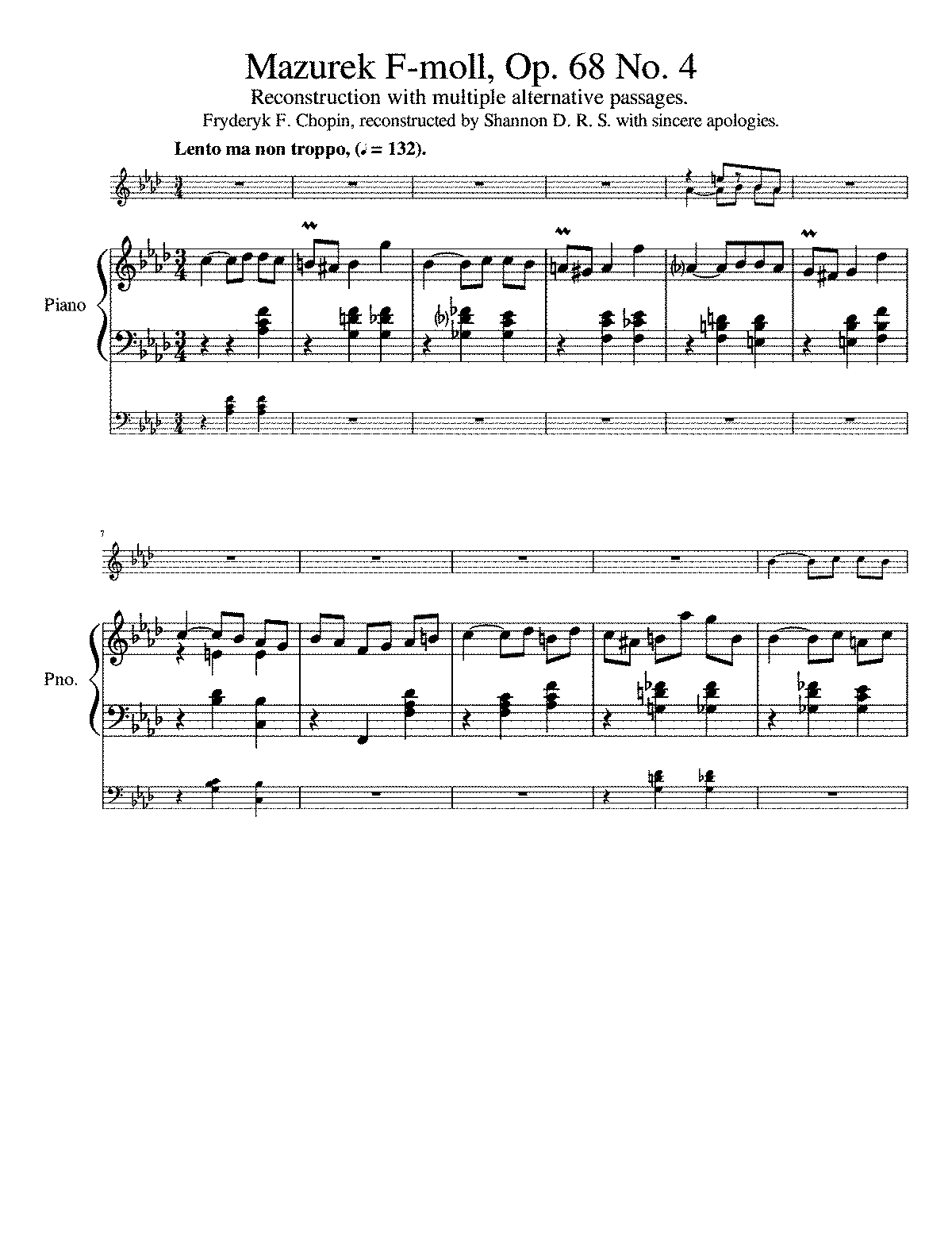 Mazurkas, Op.68 (Chopin, Frédéric) - IMSLP: Free Sheet Music PDF Download