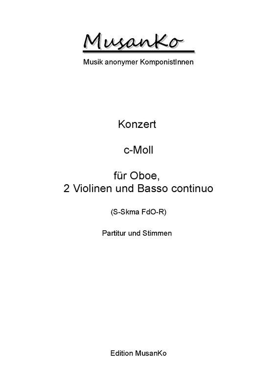 Oboe Concerto in C minor (Anonymous) IMSLP