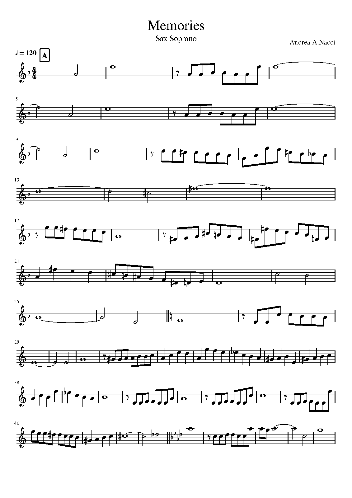 Memories per Sax Soprano (Nacci, Andrea Antonello) IMSLP