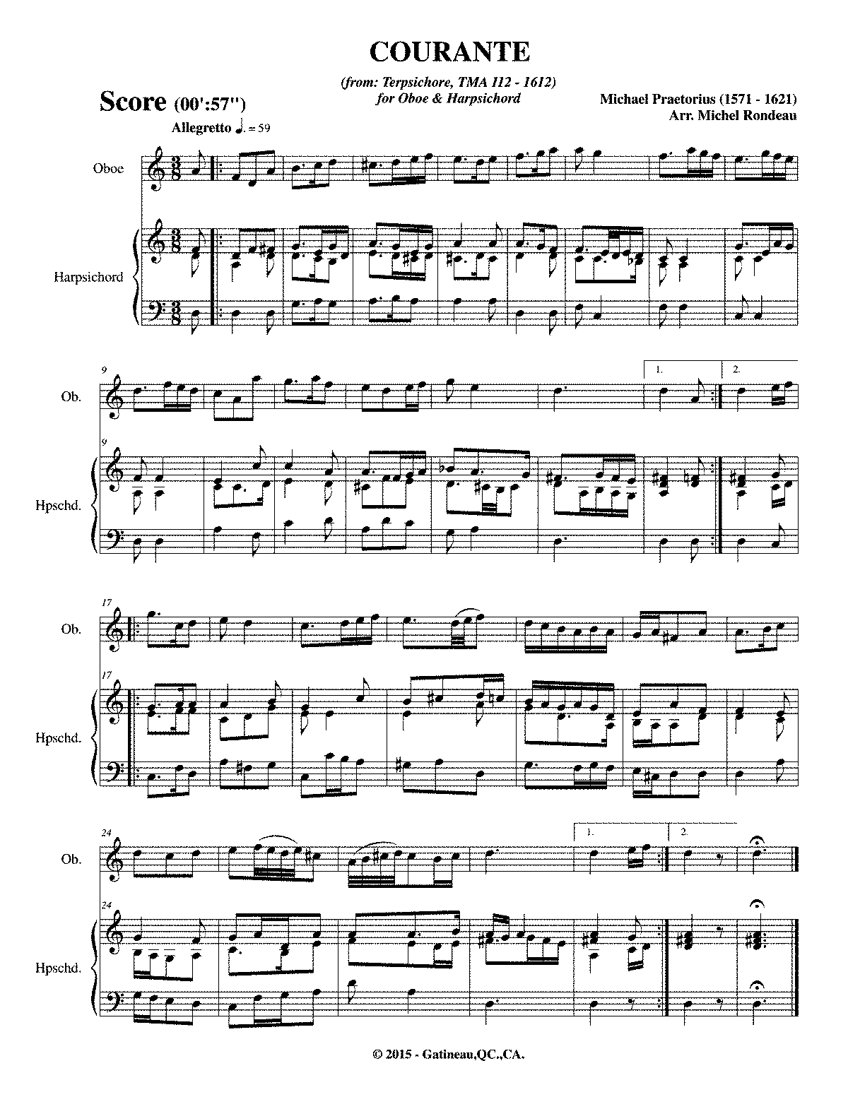 Courante, TMA 112 (Praetorius, Michael) - IMSLP