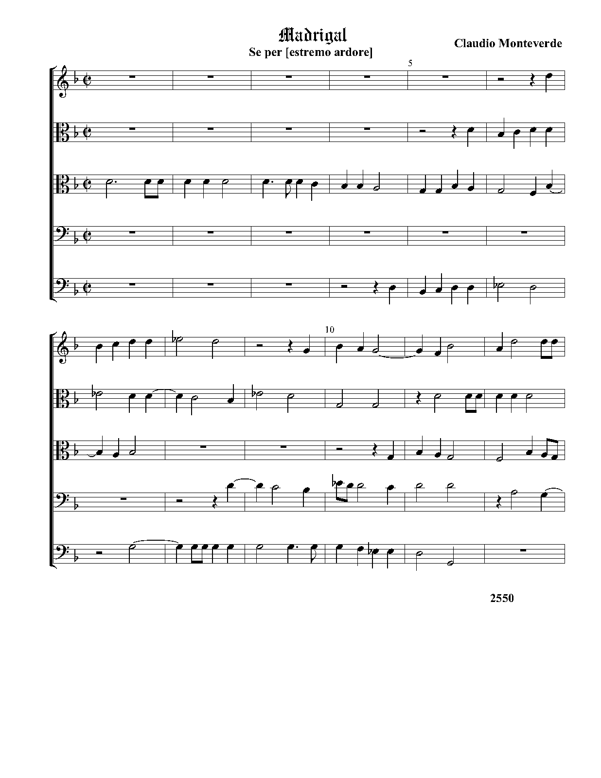 Se per estremo ardore morir potesse un core