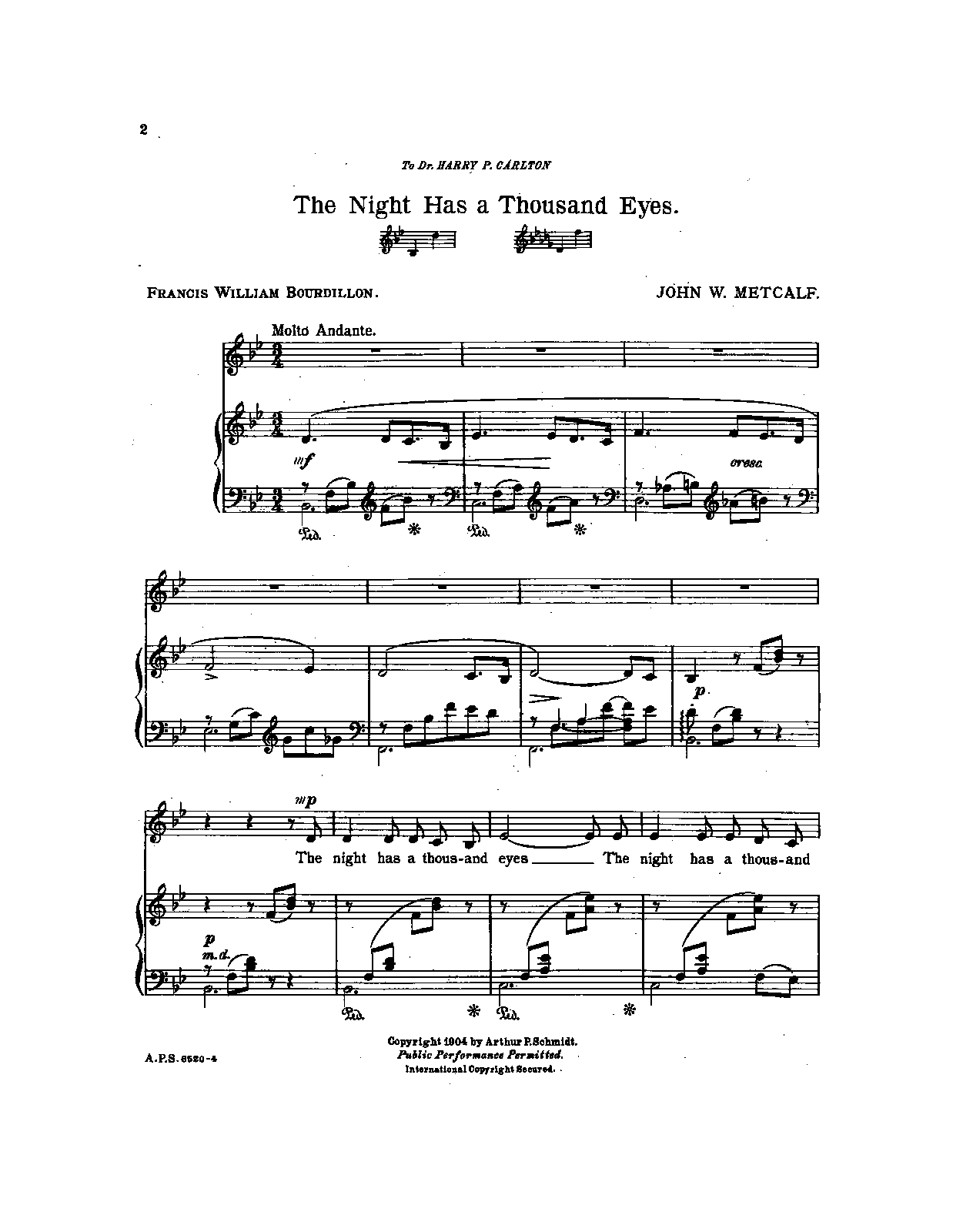 The Night Has a Thousand Eyes (Metcalf, John W.) IMSLP