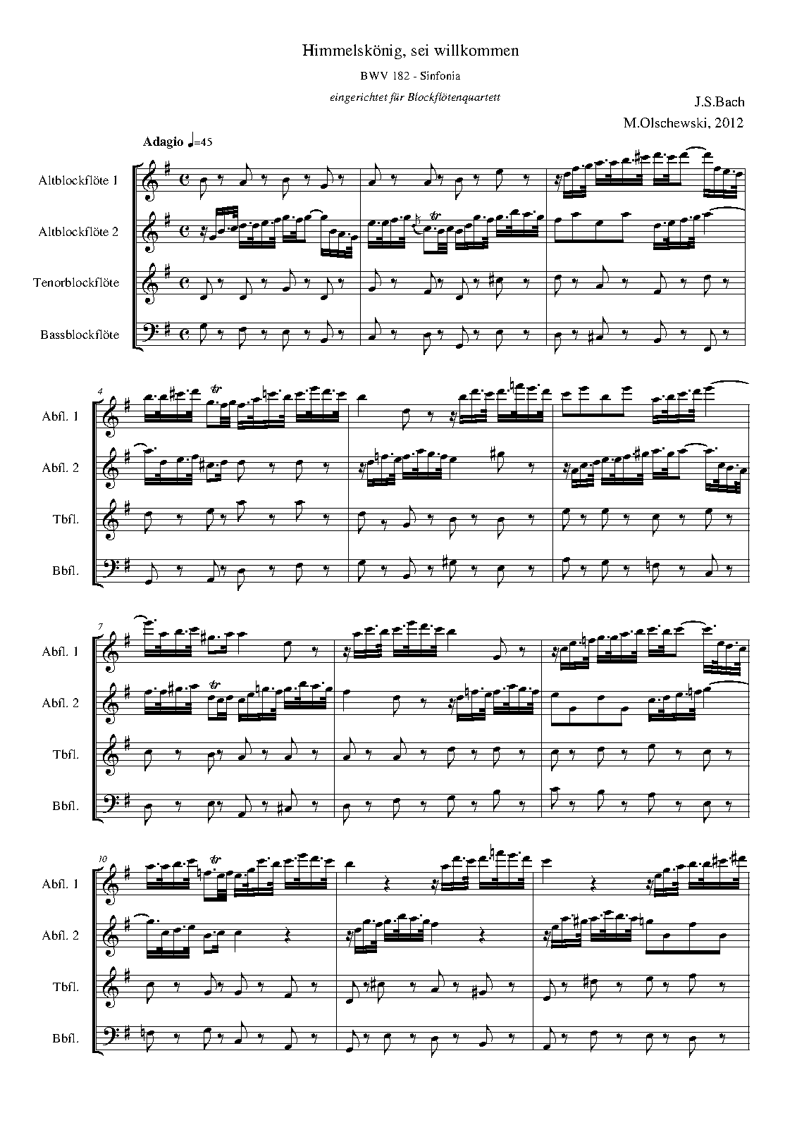 Himmelskönig, sei willkommen, BWV 182 (Bach, Johann Sebastian) IMSLP