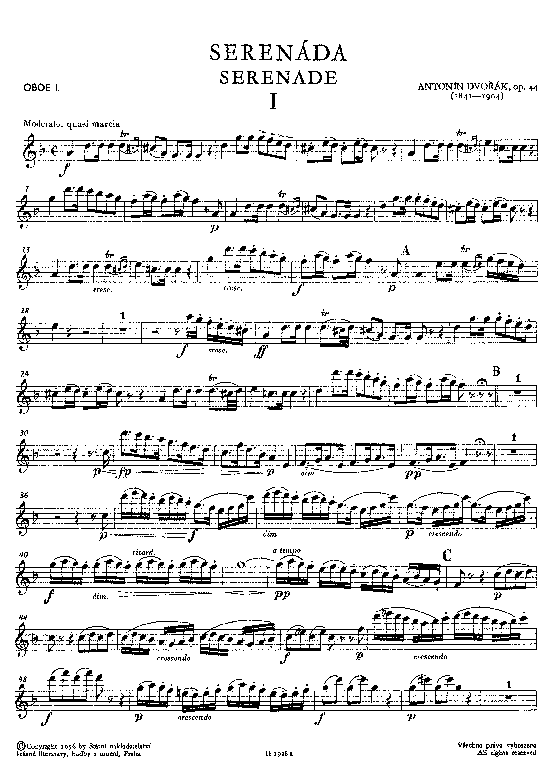 Serenade for Wind Instruments, Op.44 (Dvořák, Antonín) IMSLP Free