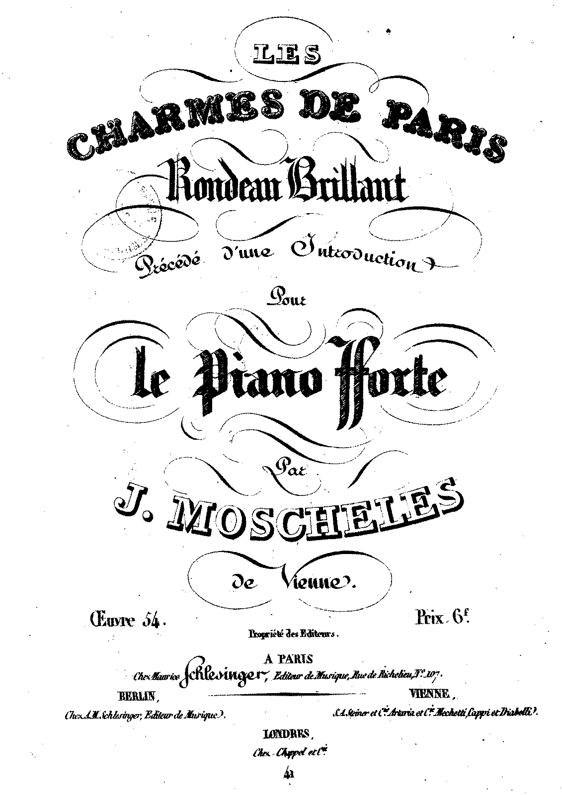 Les charmes de Paris, Op.54 (Moscheles, Ignaz) - IMSLP