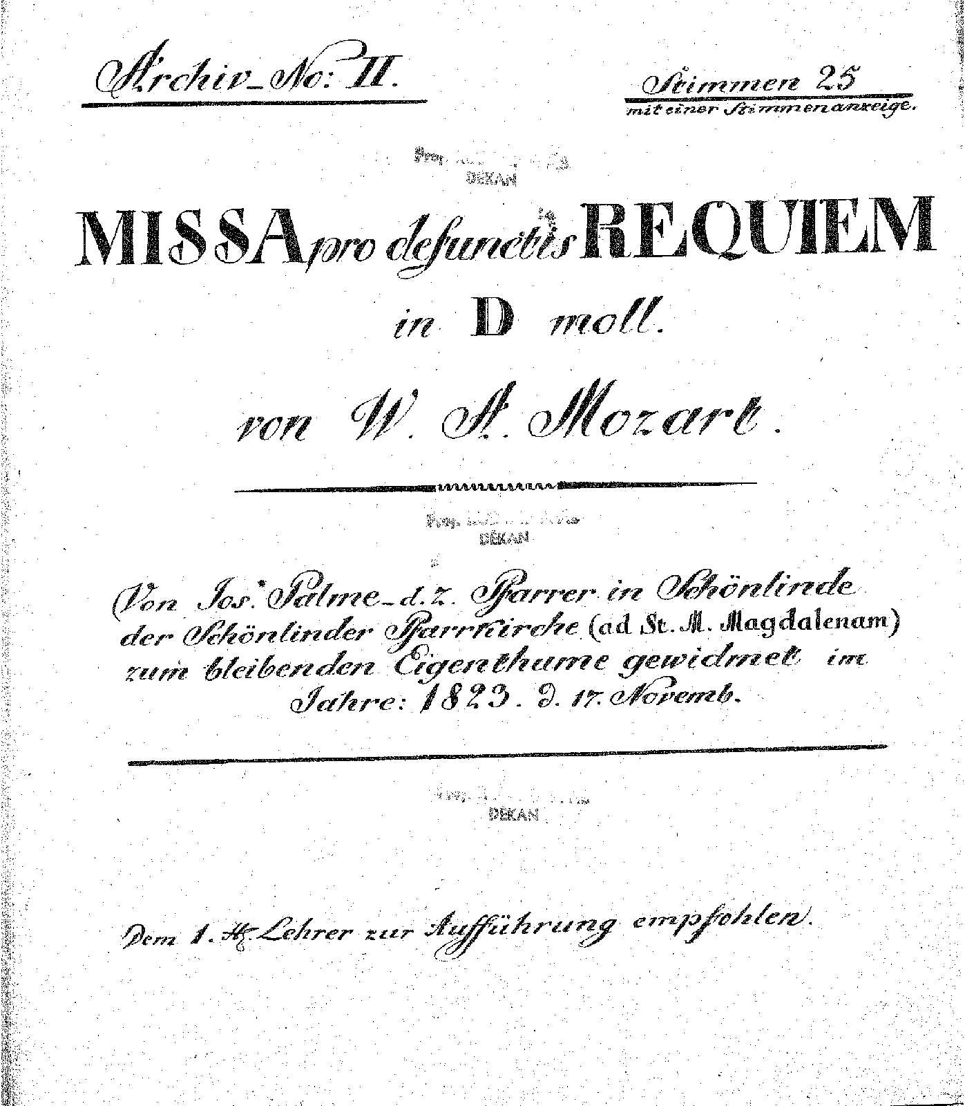 Requiem in D minor, K.626 (Mozart, Wolfgang Amadeus) IMSLP Free