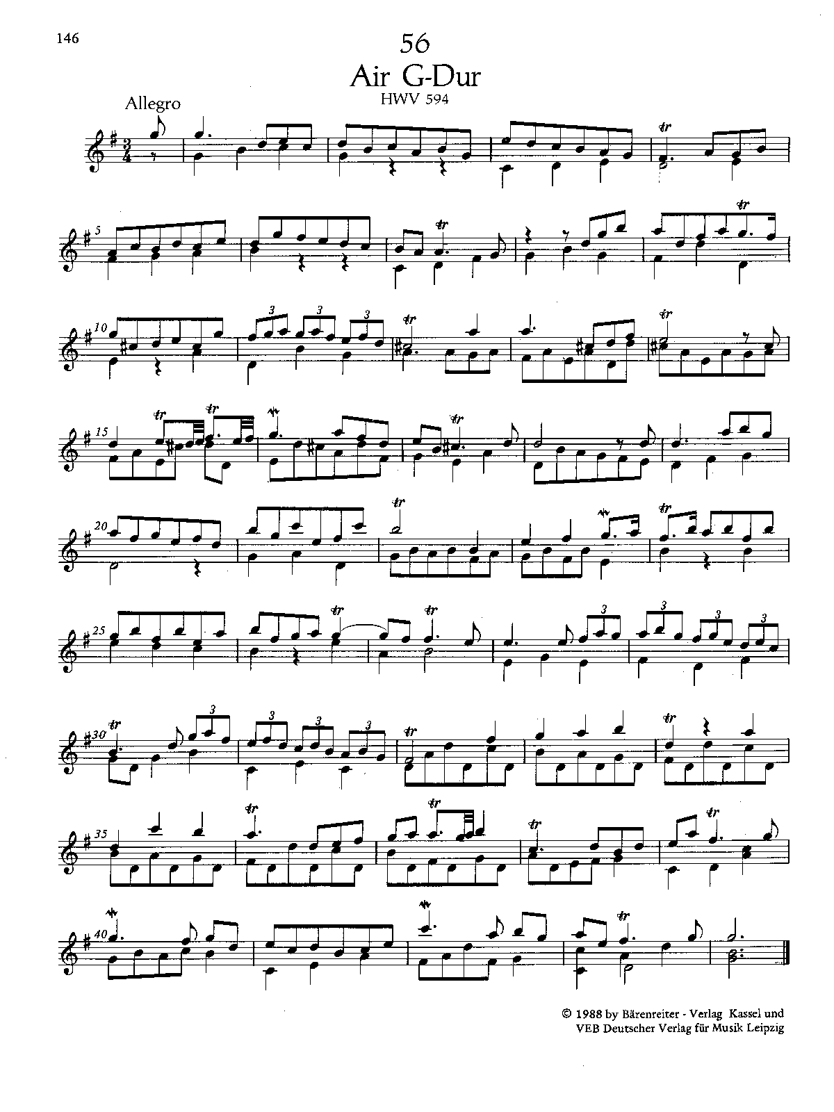 Air in G major, HWV 594