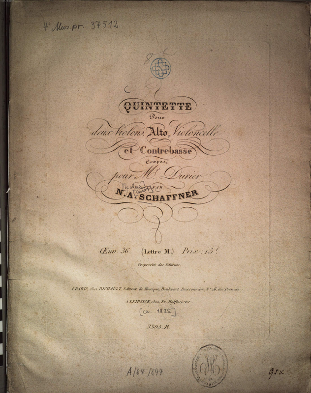 String Quintet, Op.36 (Schaffner, Nicolaus Albert) IMSLP