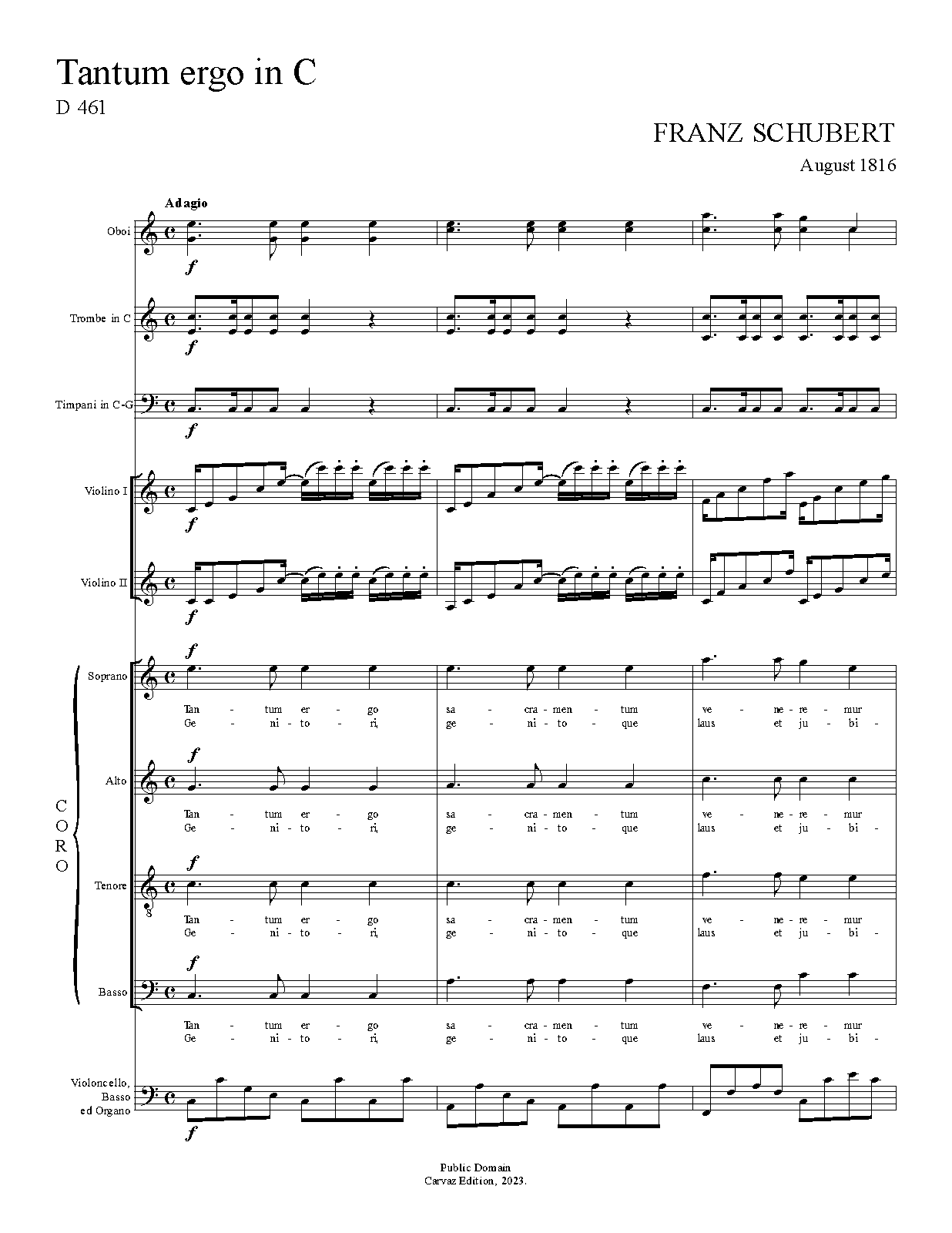 Tantum ergo in C major