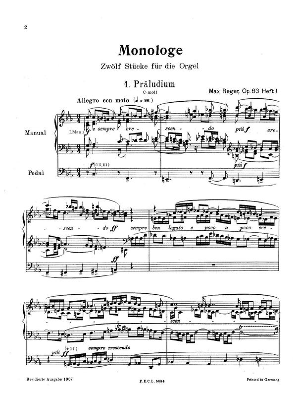 Monologe - 12 Stücke für Orgel