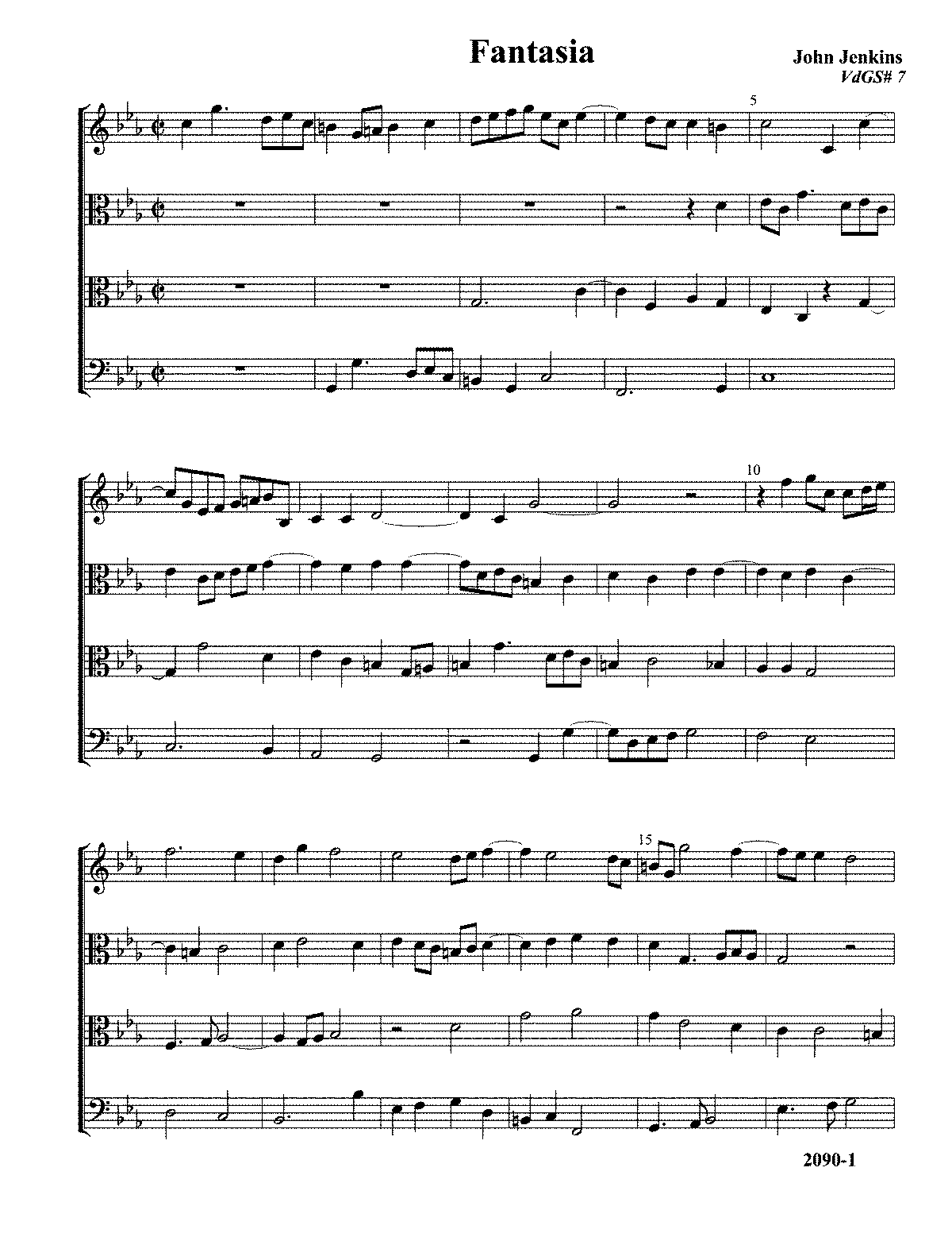 Fantasias For 4 Viols And Organ (Jenkins, John) - IMSLP