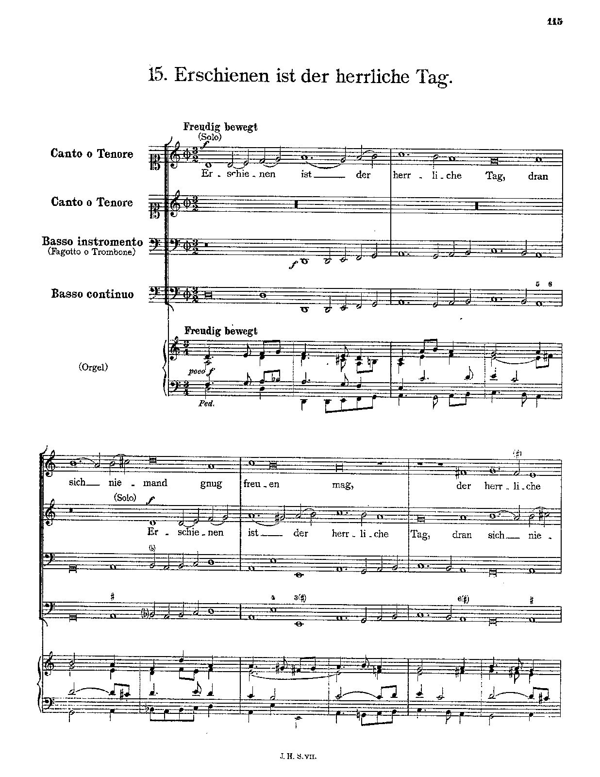 Erschienen ist der herrlich Tag (Schein, Johann Hermann) IMSLP