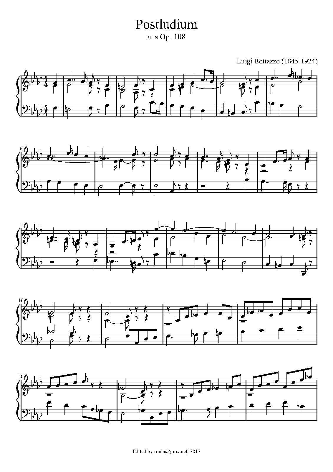 Elf Tonstücke für Harmonium zum kirchlichen Gebrauch