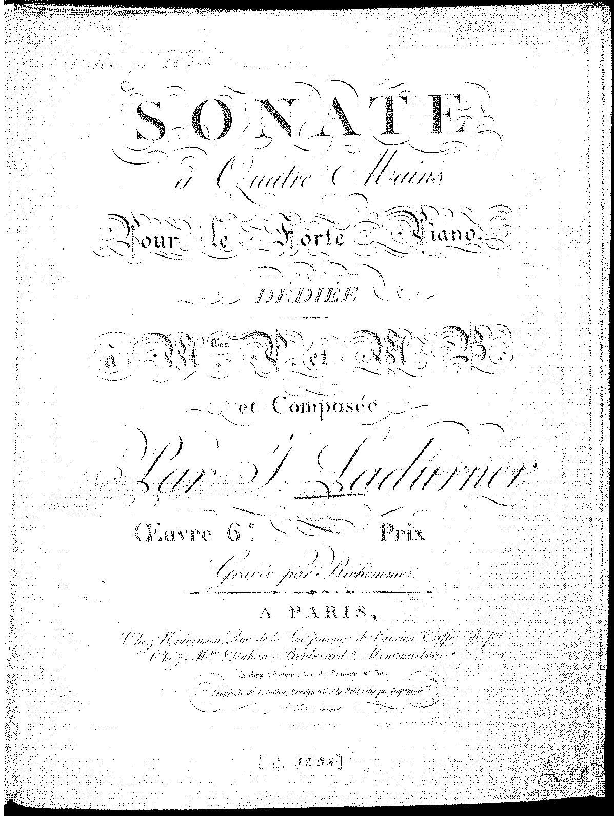 Sonata for Piano 4-Hands, Op.6 (Ladurner, Ignace Antoine) - IMSLP